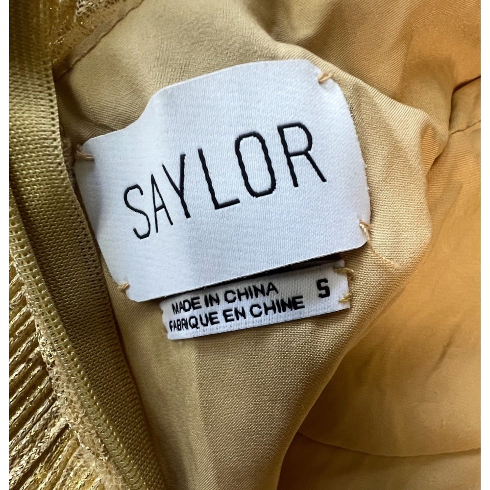 NWT Saylor Adria Mini Dress Gold Shimmer Women's Size Small Party Cocktail - Picture 8 of 8
